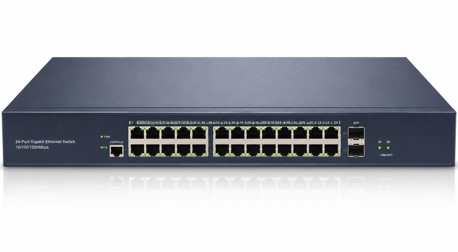 Quantrex QN-24P2C-L2M 24-Port Gigabit Layer 2 Managed PoE Switch